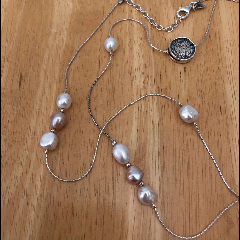 {{SOLD}} EUC 925 Passage to Israel Pearl Necklace - Picture 7 of 12
